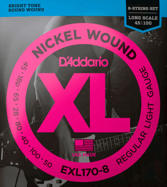 D'Addario EXL170-8 Light 8 String Long Scale (45-100) 0