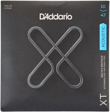 D'Addario XTABR1047-12 XT Acoustic 80/20 Bronze Light 12 String (10-47) 0