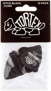 Dunlop 488P073 Tortex Pitch Black 12 Pack 0