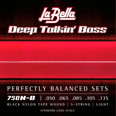 La Bella 750N-B Deep Talkin' Bass Black Nylon Tape (50-135) 0