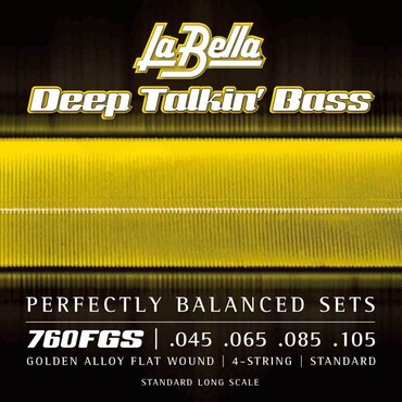 La Bella 760FGS Deep Talkin Bass Gold Flats Standard (45-105) 0