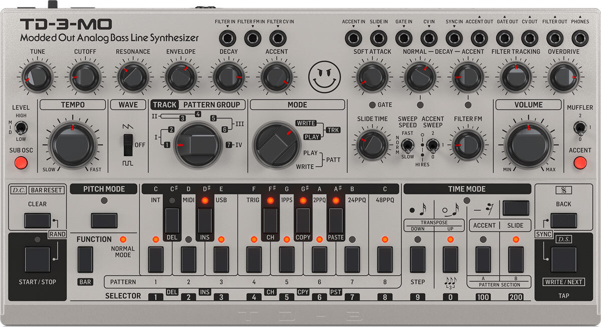 Behringer TD-3-SB Analog Bass Synthesizer - Classic 303-Style Synth With Sequencer, Distortion & Poly Chain